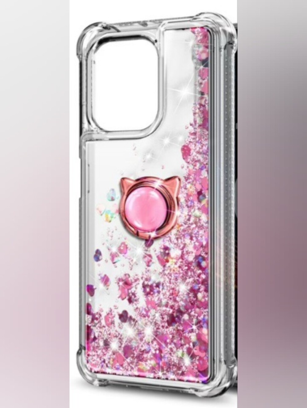 Pink Hlitter Heart Phone Case  Boost Mobile Celero 5G+ (Plus) 2024 New